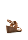 Tommy Hilfiger Womens Monogram Leather Sandals, Tan