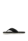 Tommy Hilfiger Womens Canvas Thong Flip Flops, Black