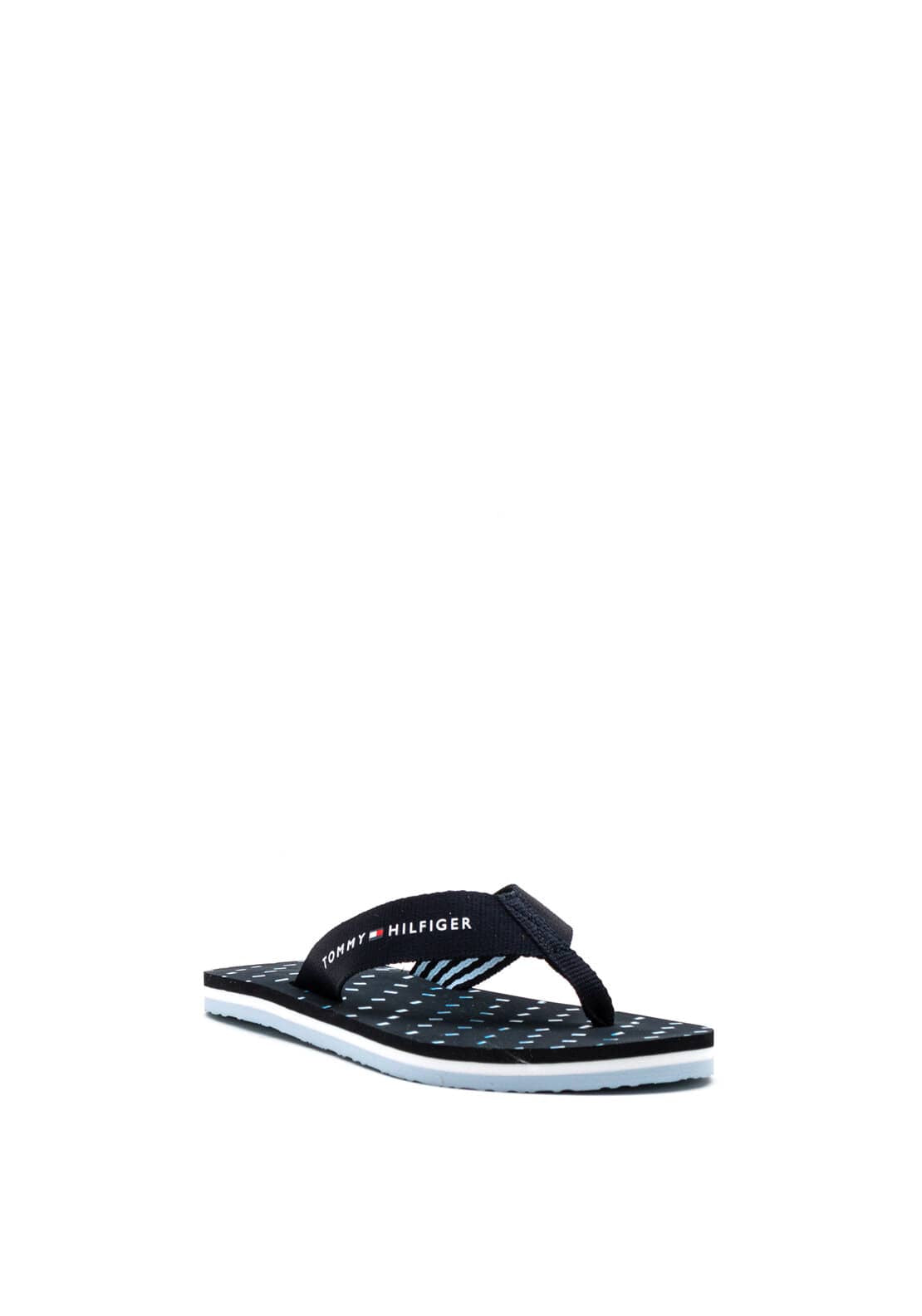 Tommy Hilfiger Womens Canvas Thong Flip Flops, Navy