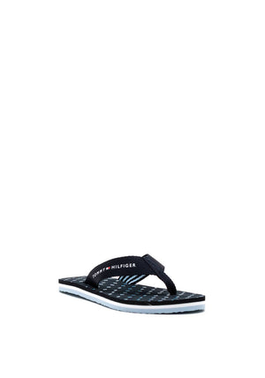 Tommy Hilfiger Womens Canvas Thong Flip Flops, Navy