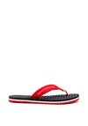 Tommy Hilfiger Womens Canvas Thong Flip Flops, Red