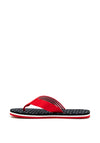 Tommy Hilfiger Womens Canvas Thong Flip Flops, Red