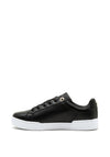 Tommy Hilfiger Womens Elevated Leather Trainers, Black