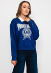 Tommy Jeans Womens Varsity Polo Sweatshirt, Pilot Blue