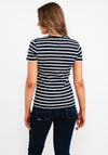 Tommy Hilfiger Womens Cody Stripe T-Shirt, Navy & White