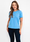 Tommy Hilfiger Womens 1985 Logo T-Shirt, Azure Blue
