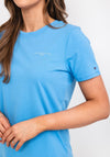 Tommy Hilfiger Womens 1985 Logo T-Shirt, Azure Blue