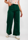 Tommy Hilfiger Womens High Waist Flared Jeans, Green