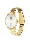 Tommy Hilfiger Womens Pave Dial Stainless Steel Watch, Gold