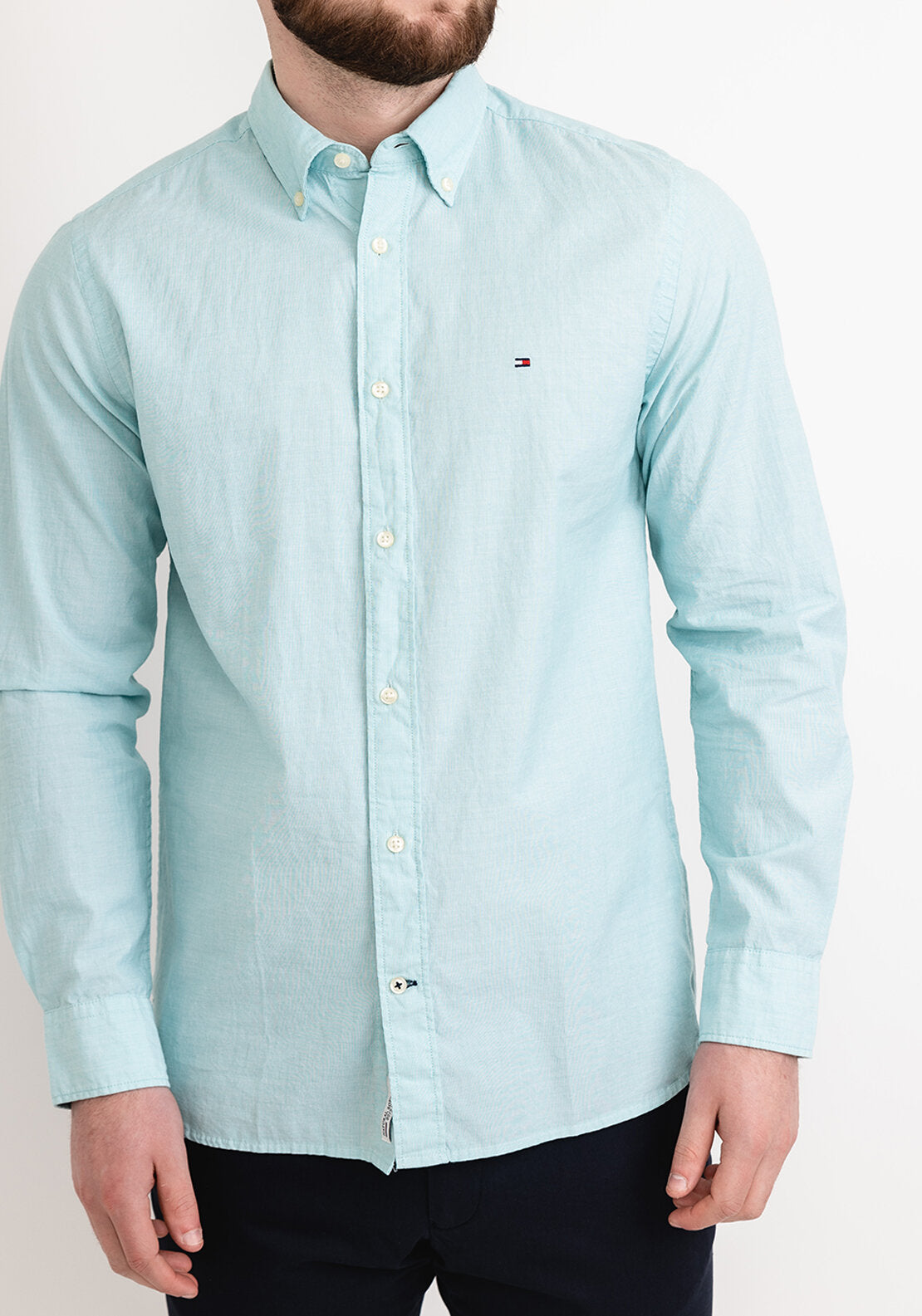 Tommy Hilfiger Natural Soft Poplin Shirt, Tidal Waves