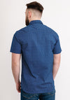 Tommy Hilfiger Micro Print Short Sleeve Shirt, Carbon Navy & Breezy Blue