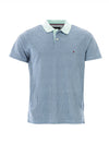 Tommy Hilfiger Mens Micro Pint Slim Polo Shirt, Mint & Navy