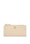 Tommy Hilfiger Large Zip Monogram Wallet, Beige
