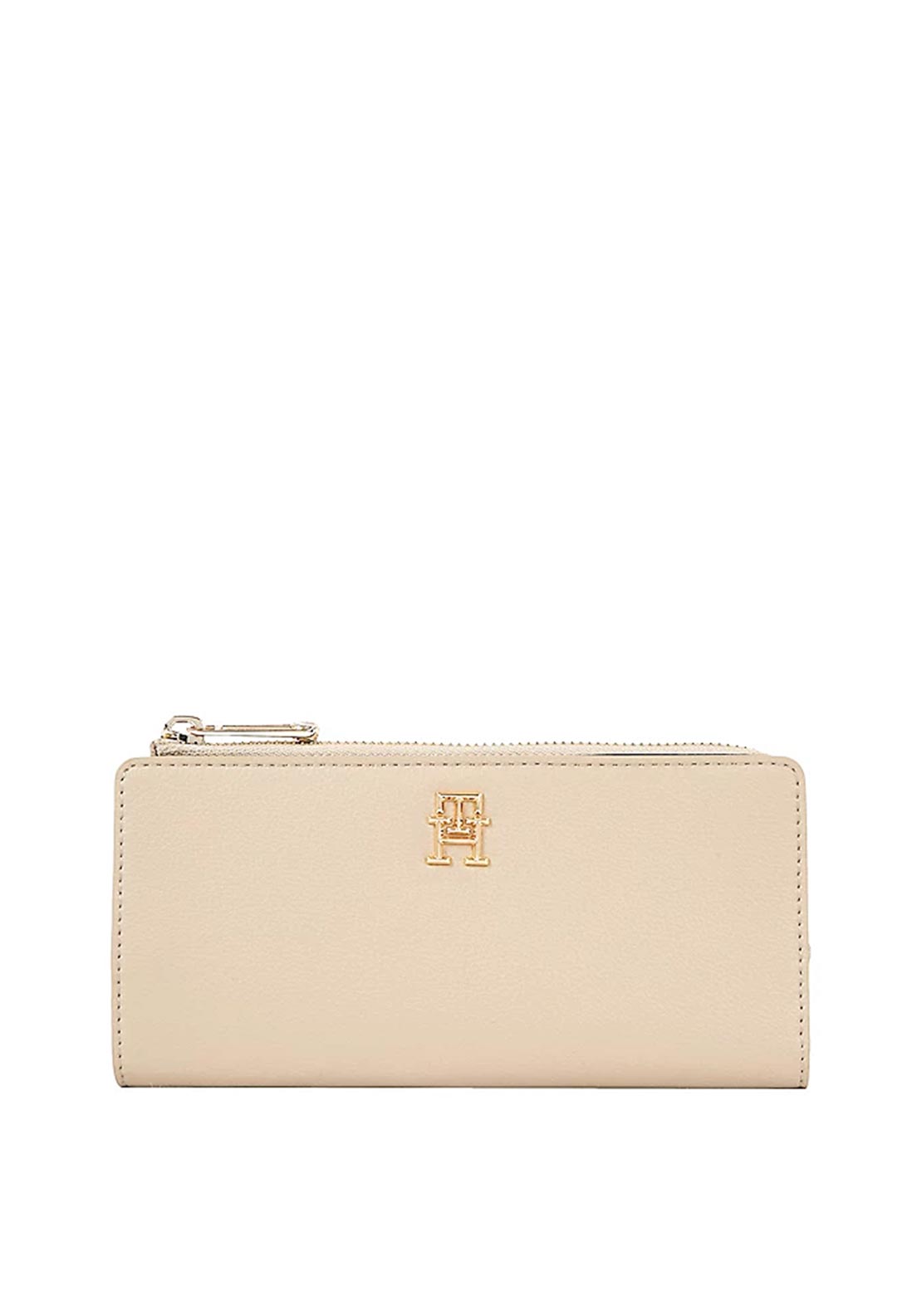 Tommy Hilfiger Large Zip Monogram Wallet, Beige