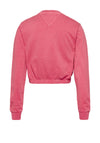 Tommy Jeans Womens Vintage College Crop Top, Pink
