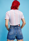 Tommy Jeans Pastel Stripe Crop Top, Pink