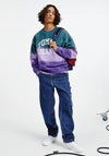 Tommy Jeans Colour Block Dip Dye Sweatshirt, Violet Viola