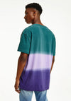 Tommy Jeans Colour Block Dip Dye T-Shirt, Violet Viola