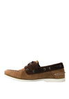 Tommy Hilfiger Mens Suede Boat Shoes, Cocoa