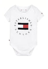 Tommy Hilfiger Babys Flag Bodysuit, White