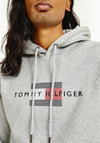 Tommy Hilfiger Lines Logo Hoodies, Light Grey