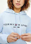 Tommy Hilfiger Womens Logo Hoodie, Breezy Blue