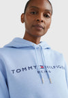 Tommy Hilfiger Womens Logo Hoodie, Moon Blue