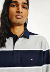 Tommy Hilfiger Iconic Block Stripe Rugby Polo Shirt, Desert Sky