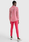 Tommy Hilfiger Womens Striped Regular Blouse, Pink & White