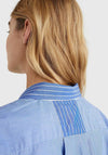 Tommy Hilfiger Womens Striped Boyfriend Shirt, Blue