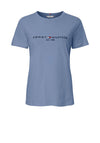 Tommy Hilfiger Womens Logo T-Shirt, Moon Blue