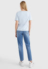 Tommy Hilfiger Womens Velvet Flag T-Shirt, Light Blue