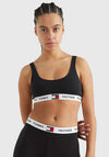 Tommy Hilfiger Womens 85 Stretch Cotton Bralette, Black