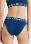 Tommy Hilfiger Womens Logo Contrast Briefs, Twilight Indigo