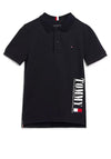 Tommy Hilfiger Boys Graphic Polo Shirt, Navy