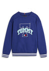 Tommy Hilfiger Boys Tartan Sweatshirt, Pilot Blue