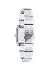 Tommy Hilfiger Womens Monogram Square Face Watch, Silver