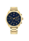 Tommy Hilfiger Mens Gold & Navy Stainless Steel Watch