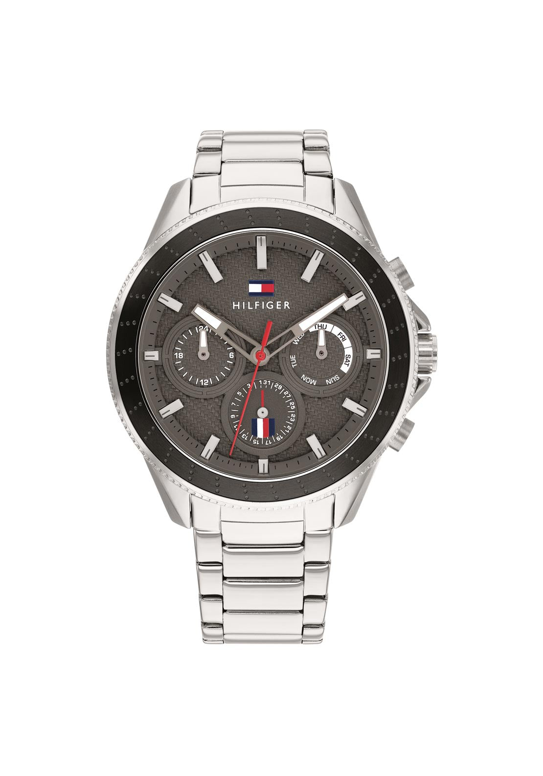 Tommy Hilfiger Mens Multifunction Face Analogue Watch, Silver