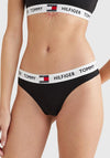 Tommy Hilfiger Womens 85 Stretch Cotton Thong, Black