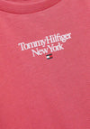 Tommy Hilfiger Girls New York Graphic T-Shirt, Washed Crimson