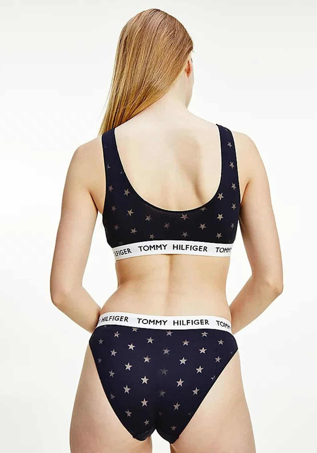 Tommy Hilfiger Womens Star Burnout Brief, Navy