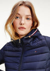 Tommy Hilfiger Womens Essential Quilted Hooded Down-Filled Jacket, Navy