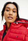 Tommy Hilfiger Womens Essential Quilted Hooded Down-Filled Jacket, Primary Red