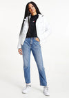 Tommy Jeans Womens Tape Trim Jacket, Ecru