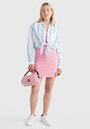 Tommy Jeans Womens Tie Front Striped Shirt, Blue & White