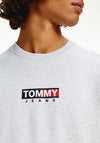 Tommy Jeans Entry Graphic Crew Neck Sweater, Silver Grey