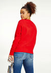 Tommy Jeans Womens Essential Logo Sweatshirt, Red