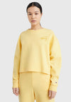 Tommy Jeans Womens Signature Cropped Sweatshirt, Soleil