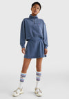 Tommy Jeans Womens Quarter Zip Sweater, Denim Navy